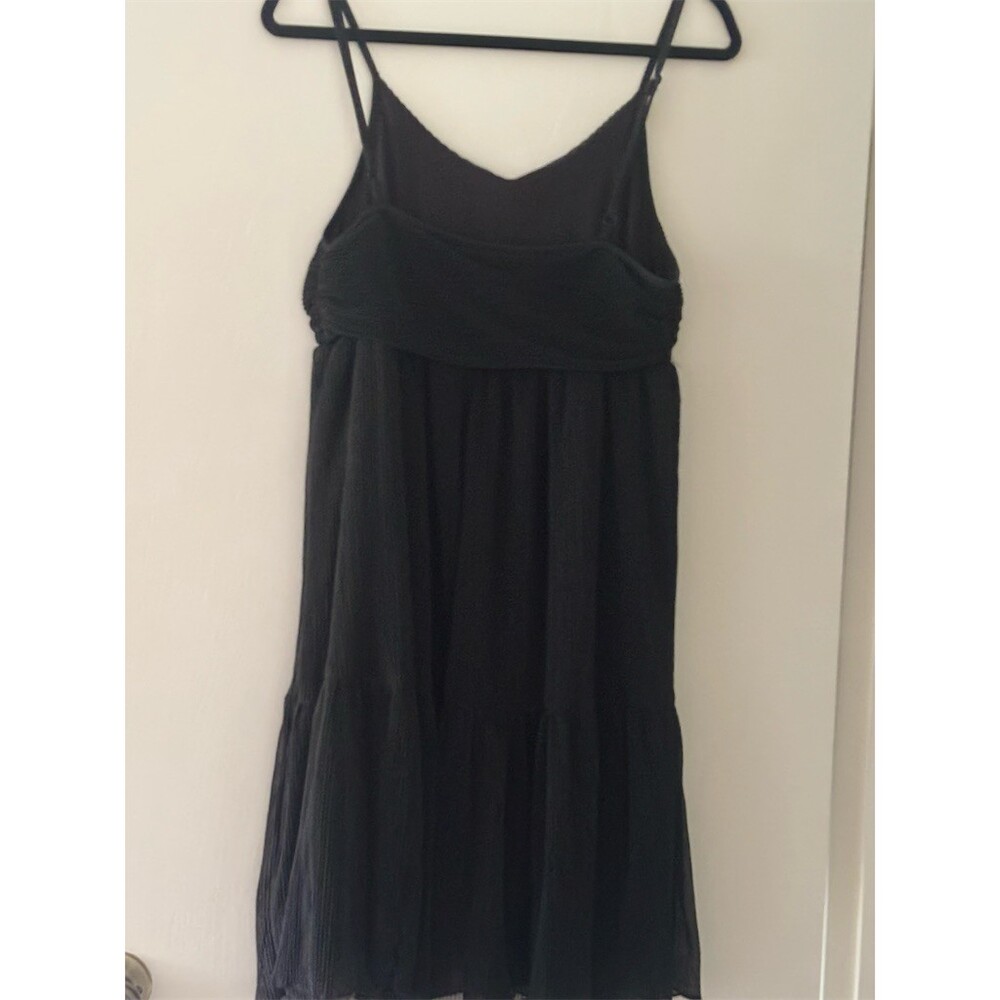 SHEIN Curve Dress Womens 2XL Black Pleated Tiered Cami Midi V-Neck